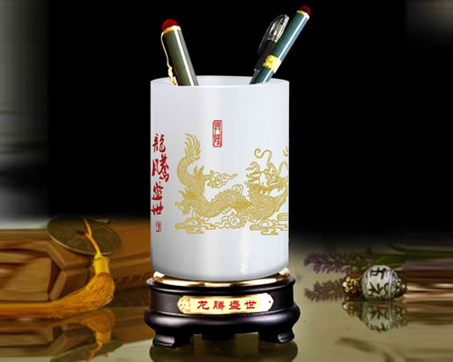 百變琉璃玉筆筒