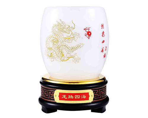 龍騰四海-鼓型筆筒