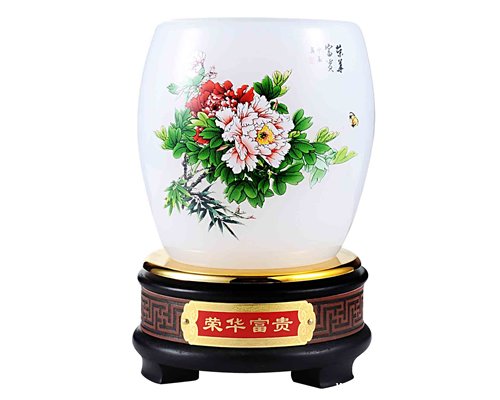 前程似錦-鼓型筆筒