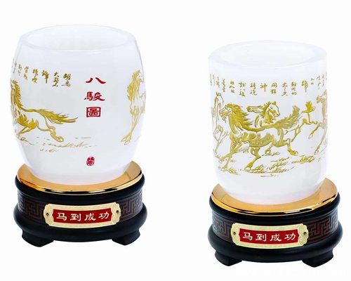 百福圖-直型鼓型筆筒