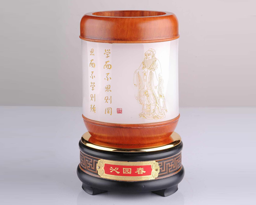 木紋直形筆筒論語(yǔ)