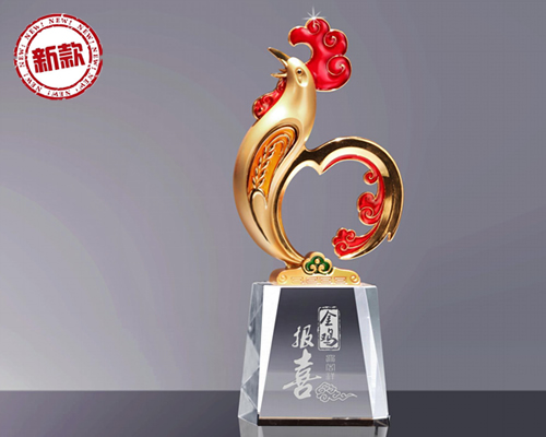 金雞報(bào)喜（土豪金）