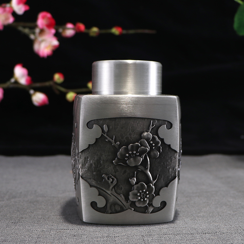 錫茶葉罐 鳥語(yǔ)花香