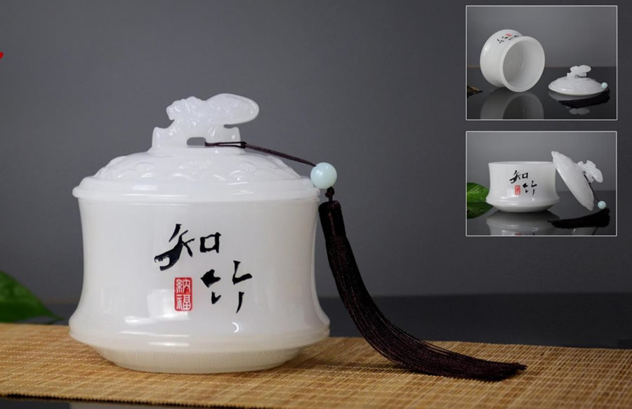 知竹琉璃茶葉罐（翠綠色）